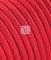 Cable electrique recouvert d'un tissu de couleur. 10 metres 2x0,75 - Rouge