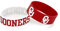 Aminco Herren Silicone Rubber Bracelet Wristbands, 2-Pack Silikon-Gummi-Armbänder, 2 Stück, Teamfarbe, Oklahoma Sooners