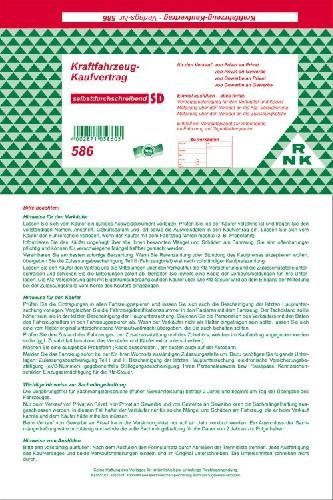 Kaufvertrag für ein gebrauchtes Kraftfahrzeug - SD, 1 x 4 Blatt, DIN A4, + Hinweise und Plakat ''Zu verkaufen''(Liefermenge=25)
