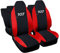 Lupex Shop 107_b.r 107 zweifarbige Sitzbezüge - schwarz rot