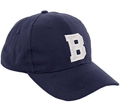 Morefaz Unisex Jungen Mädchen Mütze Baseball Cap Marineblau Hut Kinder Kappe Alphabet A-Z TM (B)