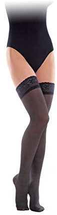 Medizinische Kompressionsstrümpfe, abgestuft, 16-18 mmHg, 140 Denier, Klasse 1, Schwarz, Medium