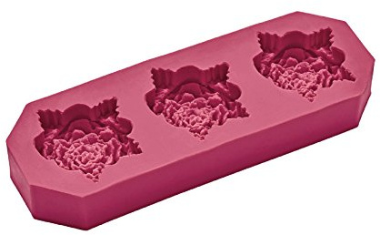 Lurch 87007 Prägeform Rosen 45 mm, Silikon, pink, 16,5 x 6 x 2,5 cm