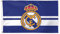 Wincraft Real Madrid Logo Flagge 3'x5' Weiß mit Schwarz Einfarbig Fußball Flagge für den Außenbereich