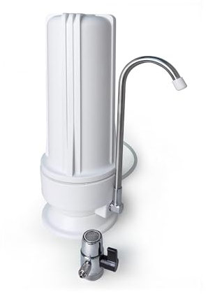 Filtro de agua para encimera. Natural Light. Elimina el Cloro del agua, mejorando el sabor y el olor del agua. Fácil Instalación y Mantenimiento. Bbagua.