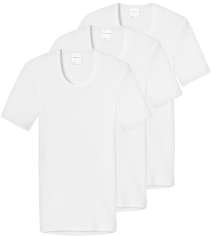 Schiesser 3er Pack Original Classics Doppelripp - Herren - Unterhemd/Shirt Kurzarm - Unterwäsche