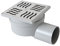 First Plast CHABS1050IN Chiusino Sifonato in ABS con Griglia, Argento (Inox), 100x100 mm