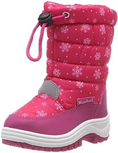 Playshoes GmbH Snow Boots Snowflakes, Unisex Kids’ Snow Boots, Pink (Pink 18), 6 (22/23 EU)