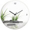 ARTLAND Wanddeko Wanduhr ohne Tickgeräusche Glas Funkuhr Ø 30 cm Rund Lautlos 3 D Steine