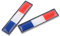 beler 2pcs 5.8 * 1.4cm Autocollants de Voiture Drapeau français Alliage Drapeau français de la Voiture Drapeau 3D décoratif Autocollant Insigne emblème emblème Logo Signes