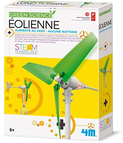 4M Green Science Éolienne Enfant à Construire – Kit éolienne pédagogique sur l’énergie du Vent – Jeu Scientifique dès 8 Ans