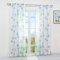 HongYa 1 Stück Ösenschal Transparenter Vorhang Voile Gardine Schal mit Ösen H/B 225/140 cm Pusteblumen Muster
