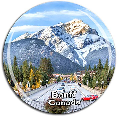 Weekino Banff National Park Kanada Kühlschrankmagnet 3D Kristallglas Tourist City Travel Souvenir Collection Geschenk Starke Kühlschrank Aufkleber