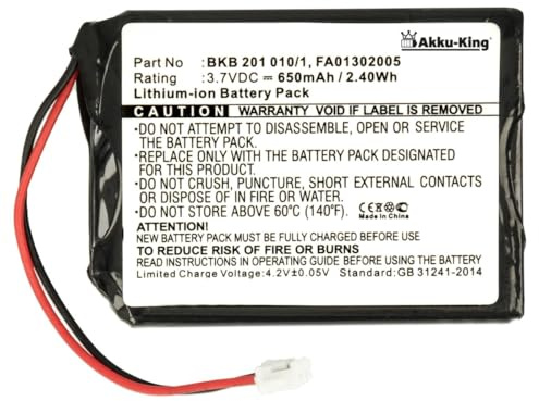 Akku-King Akku kompatibel mit Aastra FA01302005, FA83601195 - Li-Ion 650mAh - für Aastra 660177, 660177/R1C, für ASCOM 9D41, D41, D43, R1D
