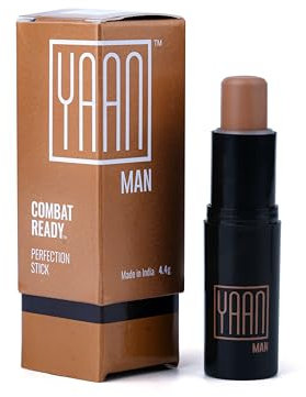 YAAN MAN Foundation/Perfection Stick Dark Colour Cover Spots, Scars and Under Eye Bags No Synthetic Fragrance, Paraben Free Contain Castor Oil, Shea Butter, Sunflower Wax, 4.4 gm