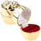 St. Leonhard Ring-Schmuckkästchen: 2er-Set Ringschatullen Vergoldete Rose, mit Strass-Steinen (Ring-Schatulle, Schmuckschatulle Ringe, Geschenkverpackung)