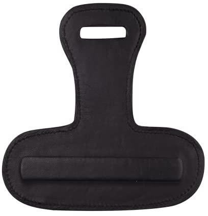 WALDHAUSEN Schweifriemenhalterung aus Leder, schwarz