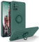 Samsung Galaxy A51 Case - Silicone Gel with Ring Holder Kickstand, Magnetic Car Mount, TPU Rubber Protection, Shockproof Cover, Army Green