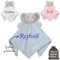 KDO MAGIC - Plüsch personaliserte Baby - Elefant - Mehreren Farben - Gestickter Vorname - Geschenkidee zur Geburt, Geburtstag, Taufe (Blau)
