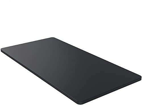 FEZIBO Grundsolide Tischplatte, 100 x 60 cm Schreibtischplatte, Perfekt für DIY höhenverstellbare Schreibtisch, MDF-Material, Schwarz