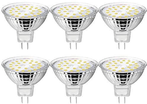 UYHGO MR16 LED Bulbs Cool White 6000K, GU5.3 LED Light Bulbs,5W Spotlight 50W Halogen Equivalent,AC/DC 12V,120° Beam Angle,Non-Dimmable,6Pack