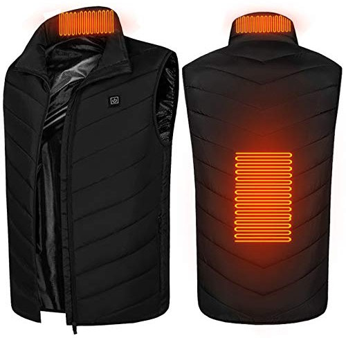 Ayhuang Unisex Beheizte Weste USB Winterjacke Warme Weste Herren und Damen Erhältlich Geeignet für die Jagd Outdoor Camping Skifahren Wandern Heizjacke Elektrische Daunen Heizweste