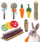 Fuyamp 15 Pcs Jouet Lapin, Jouet pour Lapin, Jouets à Mâcher pour Lapins, Jouets pour Petits Animaux, Accessoire Lapin pour Jouets à Mâcher de Cochon d'Inde Hamster Chinchilla Gerbille