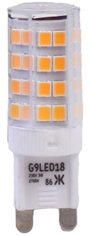 230V G9 3W LED Lamp 2700K