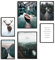 decomonkey | 6er Poster Set OHNE Bilderrahmen | Natur Landschaft | 4 x DIN A4 & 2 x DIN A3 | Wohnzimmer Schlafzimmer Wandposter Blider Collage Modern Wanddeko Berglandschaft Wald Tiere Sprüche
