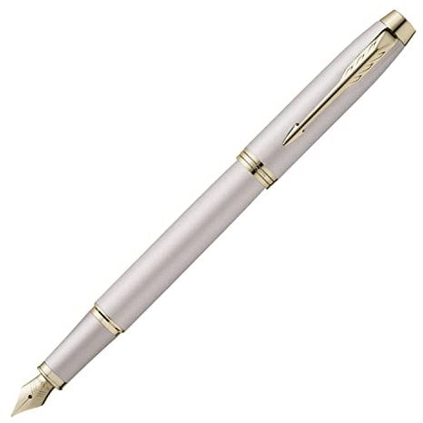 PARKER 2173271 Fountain Pen, IM, Monochrome, Champagne CHT, Fine Point, Gift Box, Authentic Imported