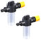 DAZZLEEX 2 pulverizadores de agua de espuma de jardín de 100 ml, manguera de jardín, lanza, espuma de lavado limpio, dispensador de jabón de coche, accesorios