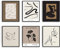 Habseligkeit Brown Master Poster für Zimmer Ästhetik, Minimalistisches Abstraktes Wandposter, Retro Raumdekor Ästhetische Vintage Drucke für Wanddekoration ungerahmt 20,3 x 25,4 cm 6er Set
