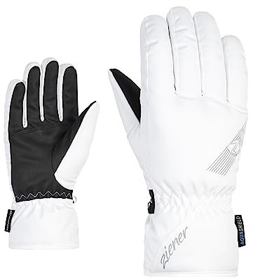 Ziener Damen KORENA Ski-Handschuhe/Wintersport | wasserdicht, atmungsaktiv, White, 8,5