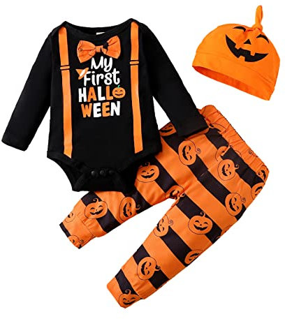 Allbestop Halloween Gigoteuse À Pied Bébé Manches Courtes Combinaison,Costume Prisonnier Deguisement Halloween Fille 10 Ans Habit Poupon 36 Cm Body Serpillière B(Le Noir-b,6-9 Mois)