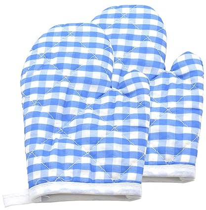 Kids Oven Gloves, 1 Pair, Heat Resistant for Children | Heat Proof Cotton Kitchen Mitts, Kitchen Supplies for Cooking, Baking, Grilling