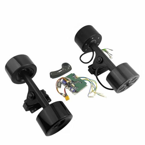 L-faster Longboard-Nabenmotor-Set, Skateboard, bürstenloses Motorrad mit LKW-Board, Dual-Motor-Fernbedienung, Schwarz (Dual Drive Fernbedienung)