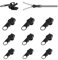 Moguri 12 Stück 3 Größen Reißverschluss-Reparaturset Metall Universal Instant Fix Zipper Repair Kit Ersatz Zip Slider Zähne Reißverschlüsse Ersatzteile Reißverschluss