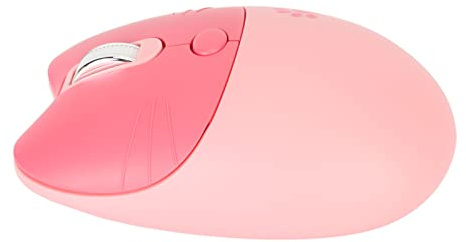 Elprico 2,4 G Süße Katze Kabellose Maus, USB 3 Stufen DPI Silent Mouse, Kabellose Maus für M3 Laptop Computer (PINK)