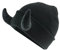 Russen Mütze Teufel Hörner Männer Hut Gestrickte Beanie Mit Hörnern Frauen Hip Hop Daemon Hörner Kappe Für Winter Warme Ski Outdoor Fellmütze (Black, One Size)