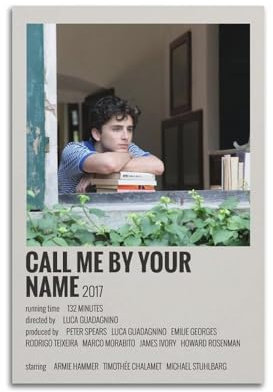 Ink blot Filmposter Call Me by Your Name auf Leinwand, Wandkunst, Dekoration, Wohnzimmer, Schlafzimmer, Dekoration, Poster, 20 x 30 cm, ungerahmter Stil