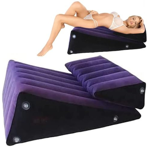 ELEDVB Sex Kissen Set 2 Teilig, Sexhilfe Rampe, Aufblasbar, Magische Sofa-Kombination, Dreieckskissen, Unterstützende Keilhaltung, Vielseitiges Kissen, Spielzeug, Körperstützpolster Für Paare