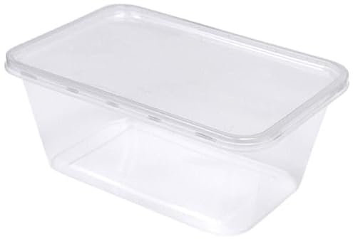 Lot de 100 boîtes alimentaires en plastique Sans BPA Passe au micro-ondes, lave-vaisselle et congélateur Boîtes à repas de cuisine