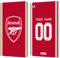 Head Case Designs Offizielle Personalisierte Individuelle Arsenal FC Home 2023/24 Trikot Leder Brieftaschen Handyhülle Hülle Huelle kompatibel mit Apple iPad Mini 4