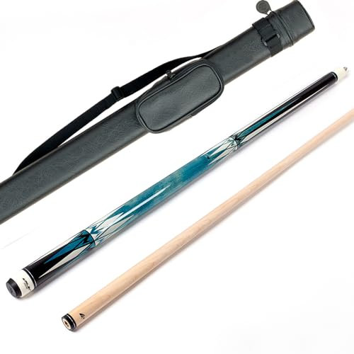 Riley American Pool Queue, 147 cm, 13 mm Spitze, komplett mit Hartschalenkoffer (blau)