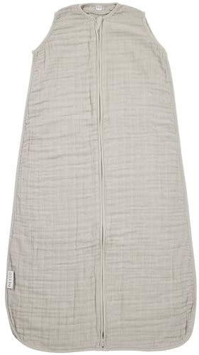 Meyco Baby Greige Schlafsack ohne Ärmel ungefüttert musselin 110cm