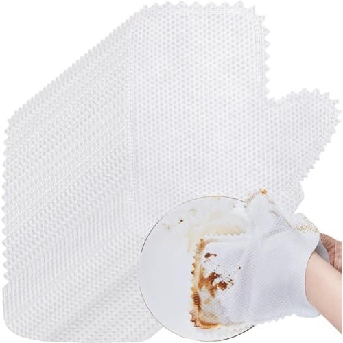 50 Pcs Non-woven Cleaning Gloves Microfiber Dusting Gloves Fish Scale Duster Wipes Kitchen Tools for Cleaning Window Glass