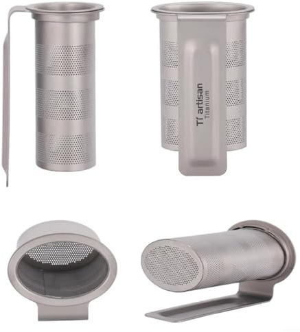 Premium Titanium Tea Infuser Basket Efficient Tea Strainer for Teapot and Cup