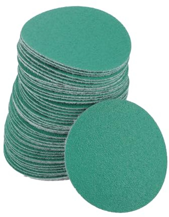 TUCKBOLD Car Sanding Discs 2inch 120 Grit Abrasion Resistance | Round Hook and Loop Sandpaper Green 50 Pcs