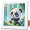 luckyarina Panda Diamond Painting Kinder mit Rahmen- Tiere Diamant Painting Bilder kinder, 5D Diamond Painting für 8 9 10 11 Jahre 18X18CM