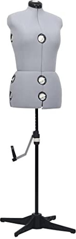 Wenjingqi-288486 Schneiderpuppe, verstellbar, Damen, Grau, Größe M 40-46